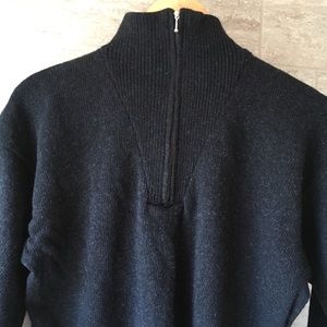 Men’s lambs wool 1/4 zip sweater